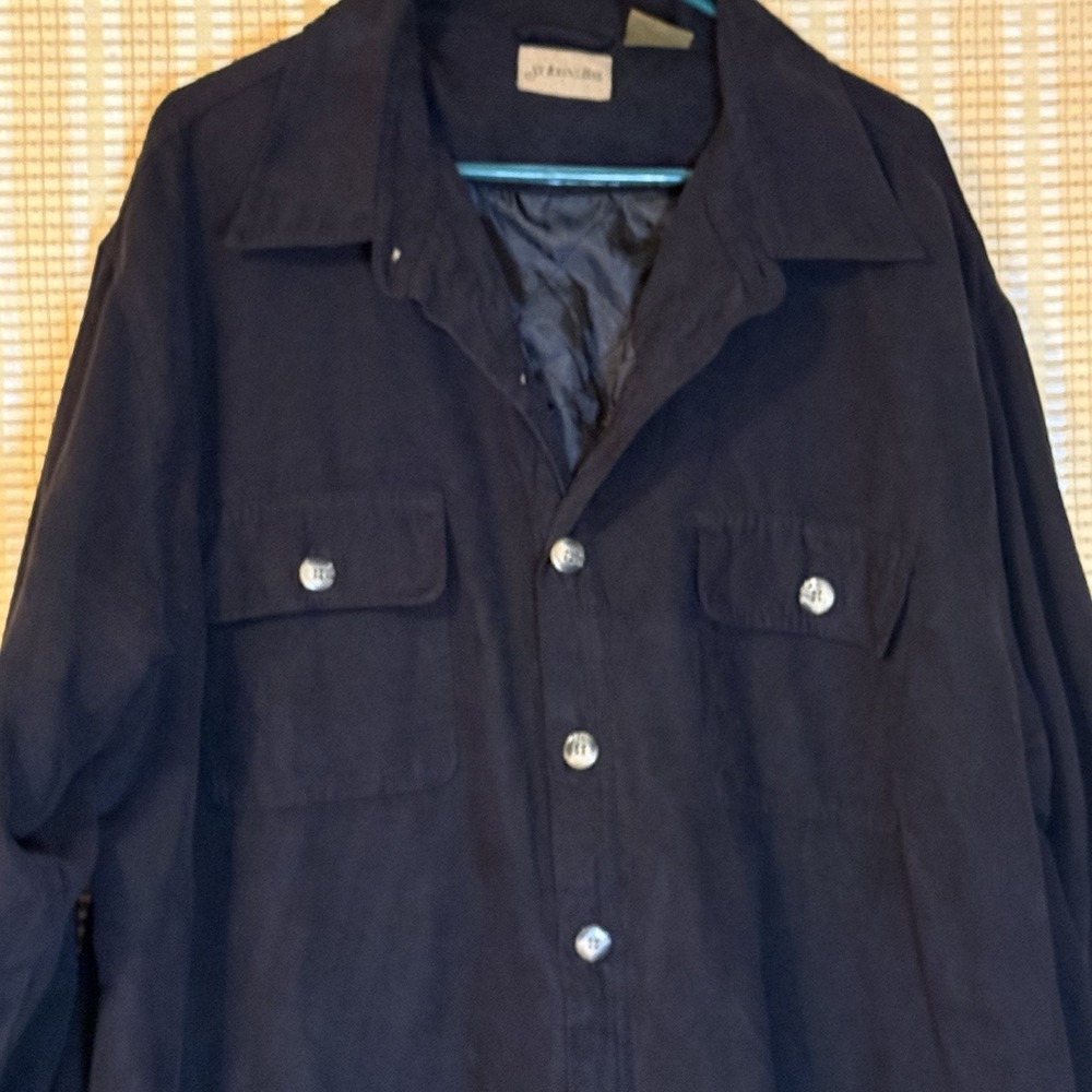 St Johns Bay Mens 2X Shirt Jacket Black Insulated Outdoors Activewear Workwear - Picture 2 of 10